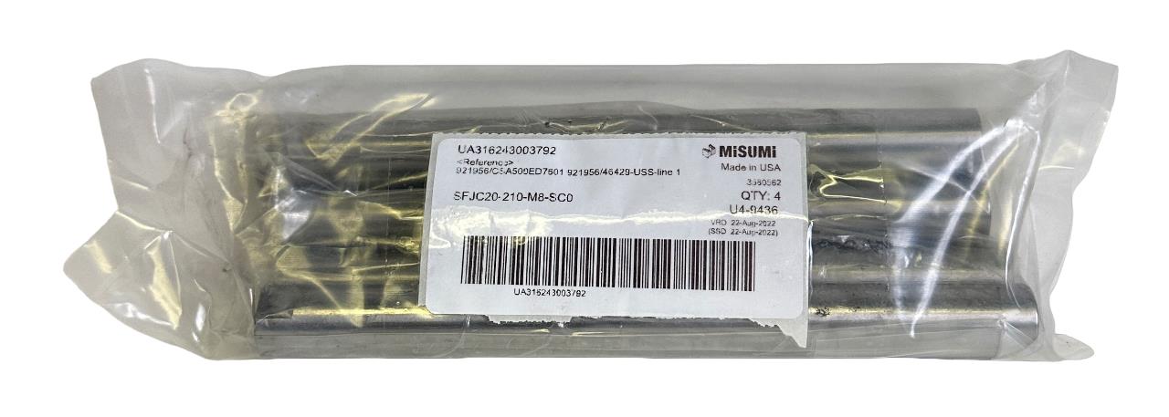 4 NEW MISUMI SFJC20-210-M8-SC0 / SFJC20210M8SC0 SHAFTS U4-9436 UA316243003792