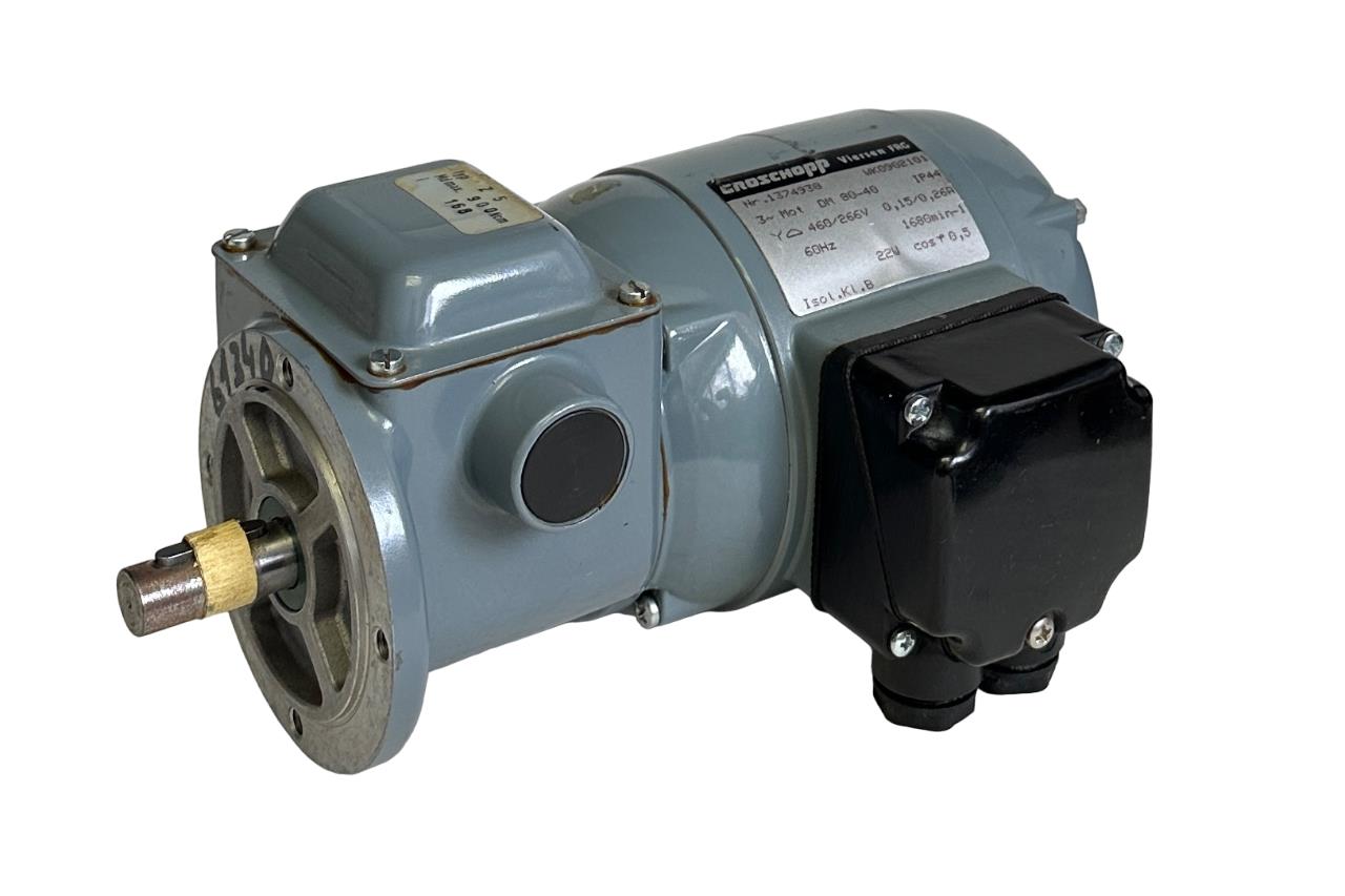 NEW GROSCHOPP DM 80-40 / DM8040 GEARMOTOR Z5 460/266V 60Hz 22W WK0902101 1374938