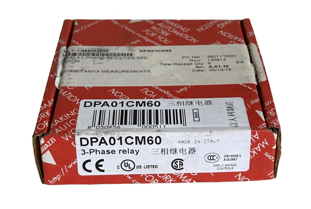 NEW CARLO GAVAZZI DPA01CM60 PHASE MONITORING RELAY 3-PHASE 380-600VAC 50/60Hz