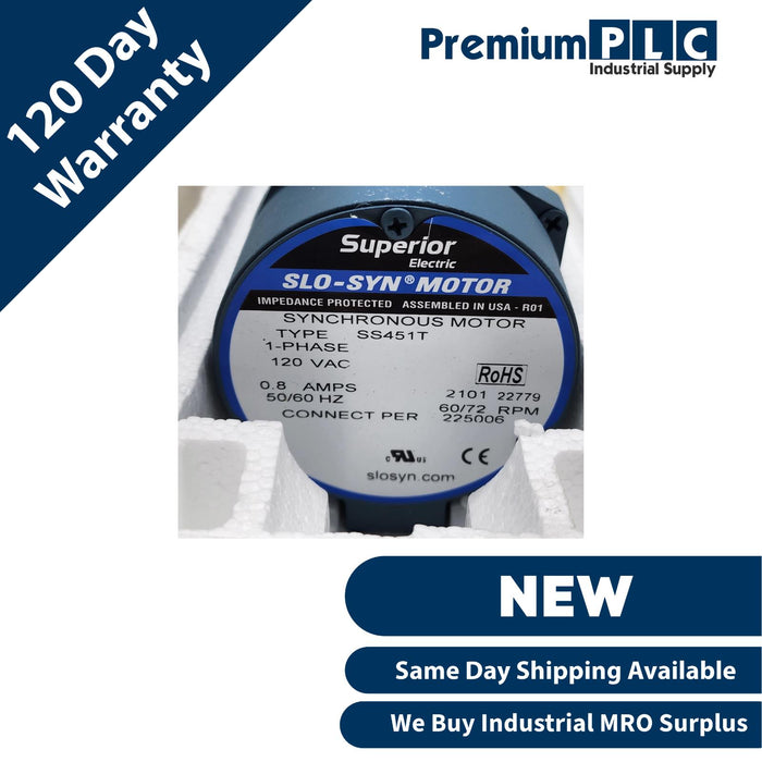 NEW SUPERIOR ELECTRIC SS451T SLOSYN SYNCHRONOUS MOTOR 1PHASE 120VAC