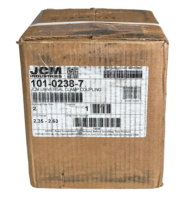 NEW JCM INDUSTRIES 101-0238-7 / 10102387 JCM UNIVERSAL CLAMP COUPLING 2''