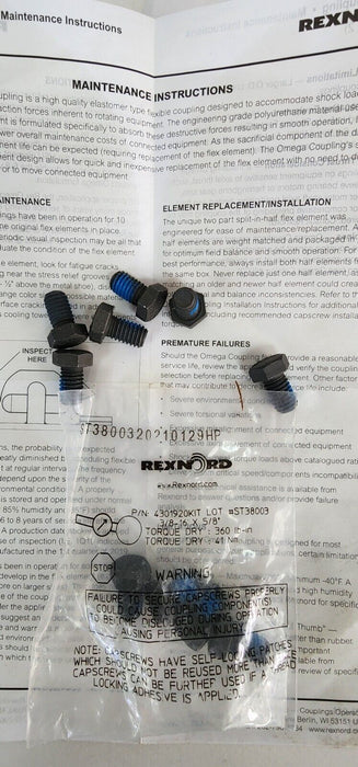 NIB REXNORD 10287339 OMEGA E SERIES COUPLING