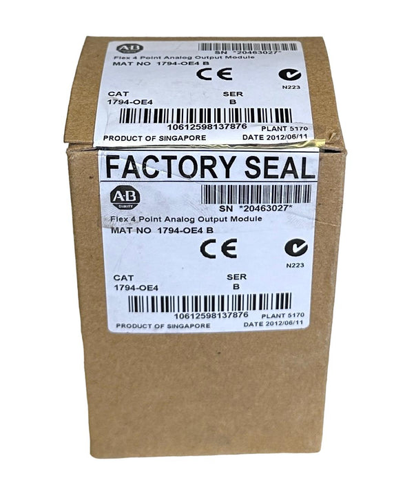 NEW ALLEN BRADLEY 1794-OE4 /B Flex I/O 4-PT ANALOG OUTPUT MODULE 1794OE4
