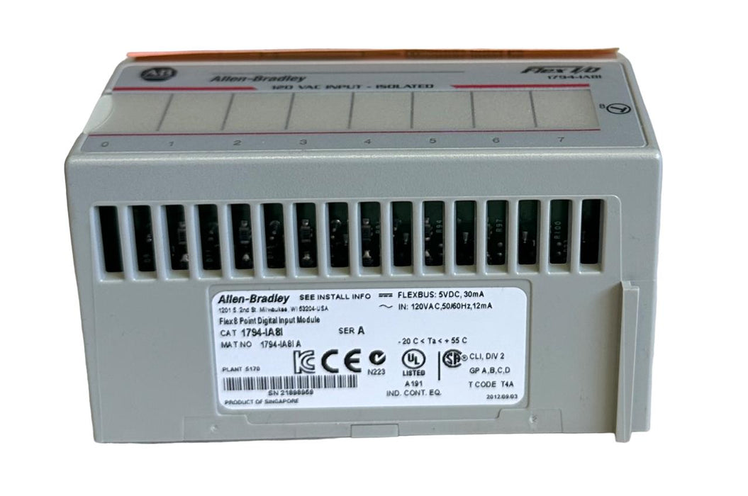 NEW ALLEN BRADLEY 1794-IA8I /A Flex I/O 8-PT DIGITAL INPUT MODULE ISO 1794IA8I