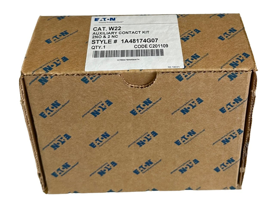 NEW EATON W22 / 1A48174G07 AUXILIARY CONTACT KIT 2NO & 2NC SCREW TERMINAL