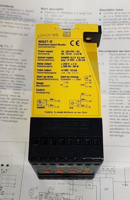 NIB TURCK MS27-R SPEED REGULATOR IDENT-NO. 0508412