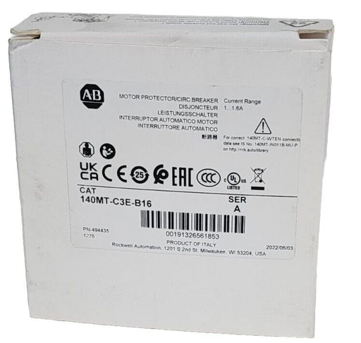 NIB ALLEN BRADLEY 140MT-C3E-B16 MOTOR PROTECTOR CIRCUIT BREAKER SER. A
