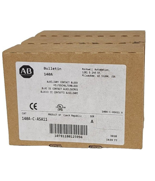 LOT OF 3 NIB ALLEN BRADLEY 140A-C-ASA11 AUXILIARY CONTACT BLOCKS SER. A