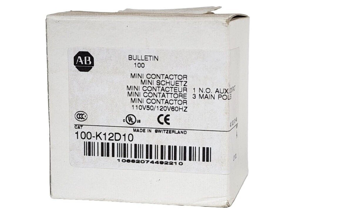 NIB ALLEN BRADLEY 100-K12D10 MINI CONTACTOR 100K12D10 SER. A