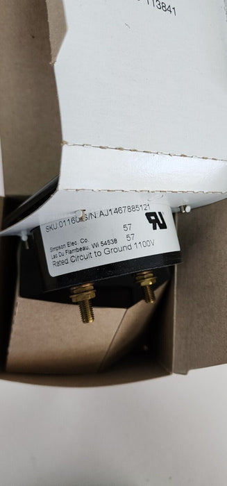 NIB SIMPSON TYPE: 57 TIME METER 0-5 AC AMPERS