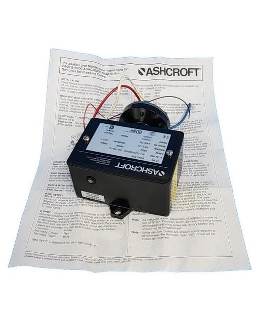 NIB ASHCROFT B464SXFM PRESSURE SWITCH B464S XFM RANGE: 200PSI