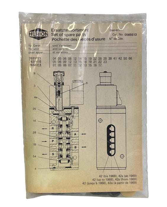 NEW SEALED HERION 0565513 SPARE PARTS SET FOR VALVE NOS QTY