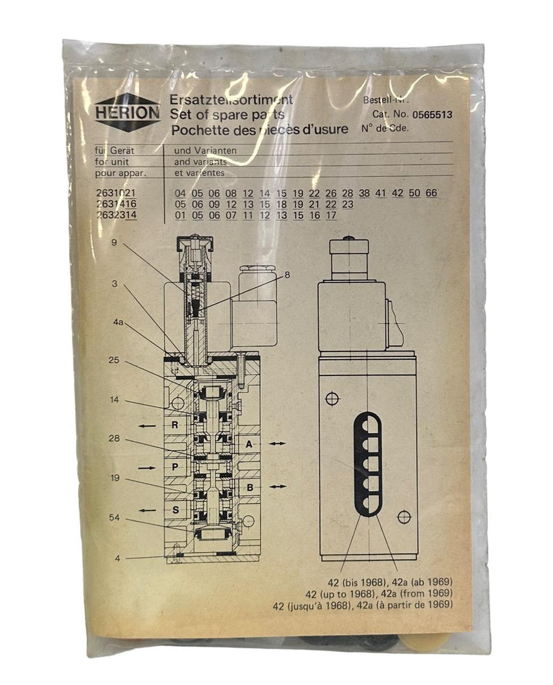 NEW SEALED HERION 0565513 SPARE PARTS SET FOR VALVE NOS QTY