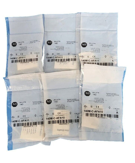 LOT OF 6 NEW ALLEN BRADLEY 140M-C-AFA11 AUXILIARY CONTACTS SER. A