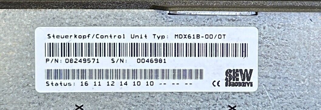 SEW EURODRIVE MDX61B0015-5A3-4-0T / 08279756 / MDX61B-0T MOVIDRIVE 08249571