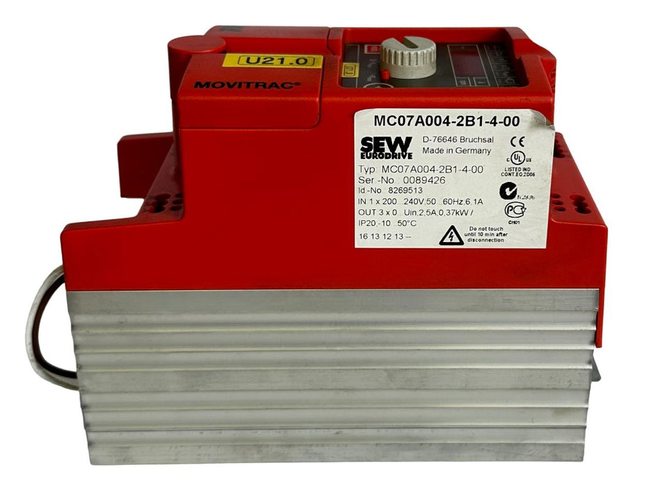 SEW EURODRIVE MC07A004-2B1-4-00 / 8269513 MOVITRAC AC INVERTER 200/240V 6.1A IN