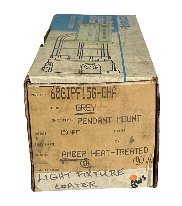 NEW GE CANLET 68GIPF15G-GHA / GIPF15G-GHA GREY PENDANT MOUNT LIGHT FIXTURE 150W