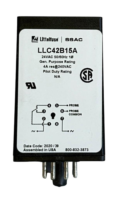 NEW LITTELFUSE LLC42B15A LIQUID LEVEL CONTROL 24VAC 50/60Hz 4A @ 240VAC 2020