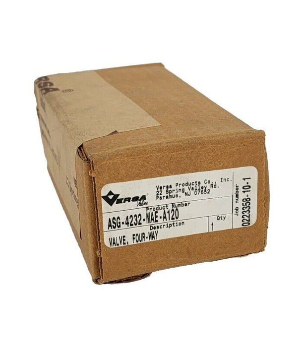 NIB VERSA ASG-4232-MAE-A120 FOUR-WAY VALVE WATTS: 8.7