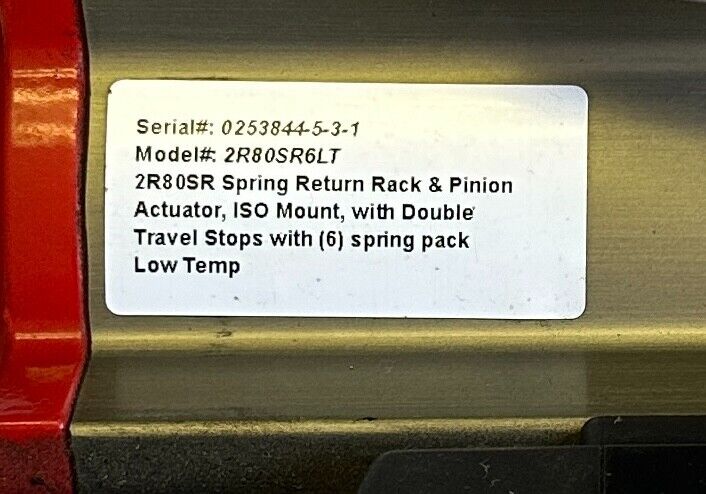 NEW TRIAC CONTROLS 2R80SR6LT SPRING RETURN ACTUATOR W/ StoneL QX2VE02SGA SWITCH