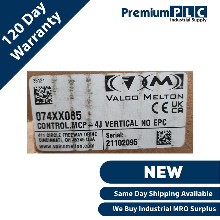 NEW VALCO MELTON MCP-4J HOT MELT PATTERN CONTROL 4-CH W/JAM DETECTION 074XX085