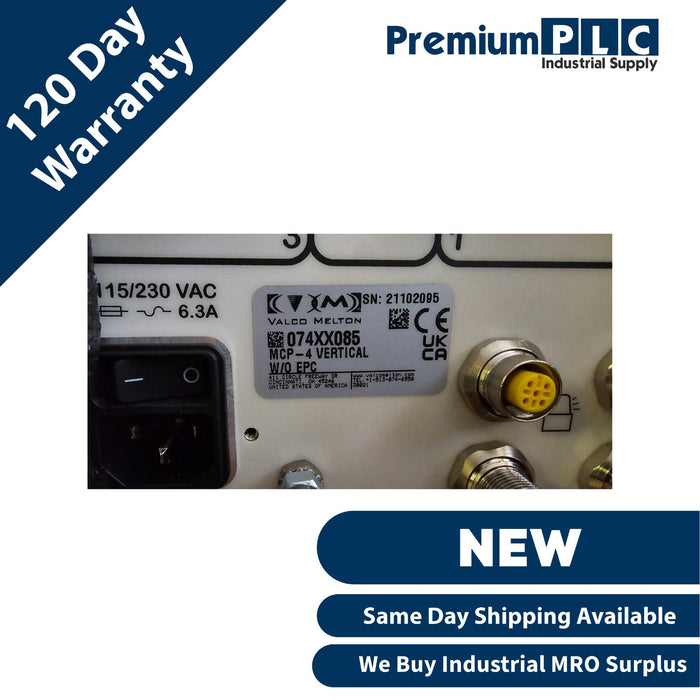 NEW VALCO MELTON MCP-4J HOT MELT PATTERN CONTROL 4-CH W/JAM DETECTION 074XX085
