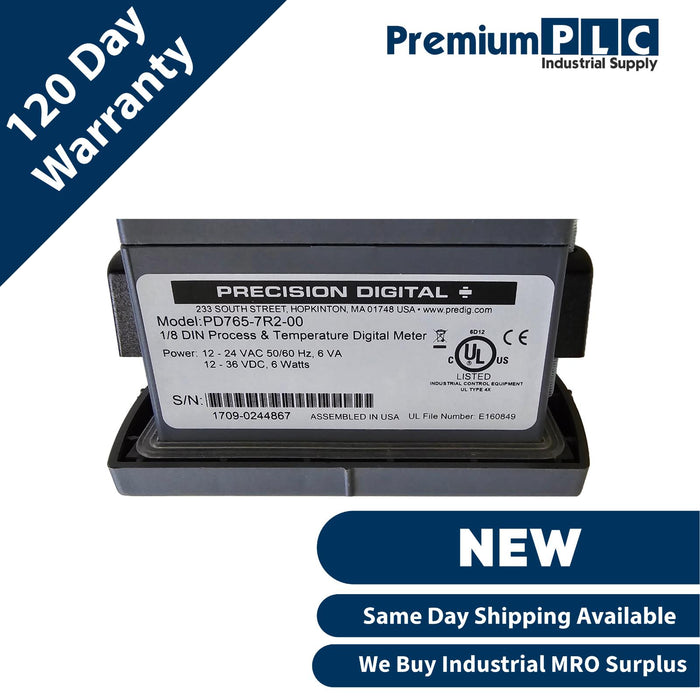 NEW PRECISION DIGITAL PD765-7R2-00 1/8 DIN PROCESS & TEMPERATURE DIGITAL METER
