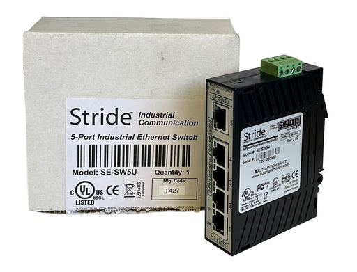 NEW AUTOMATION DIRECT STRIDE SE-SW5U / SESW5U 5-PORT INDUSTRIAL ETHERNET SWITCH