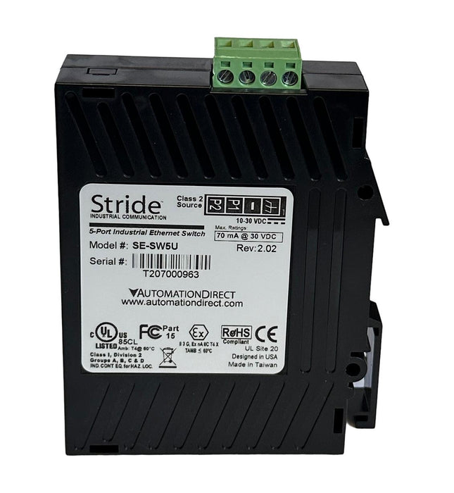 NEW AUTOMATION DIRECT STRIDE SE-SW5U / SESW5U 5-PORT INDUSTRIAL ETHERNET SWITCH