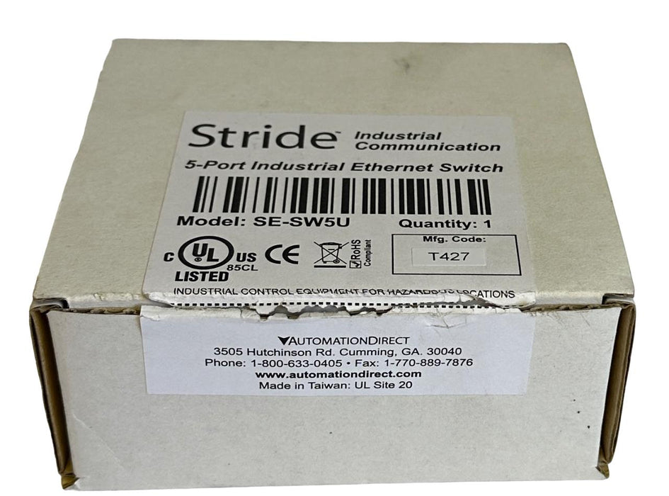 NEW AUTOMATION DIRECT STRIDE SE-SW5U / SESW5U 5-PORT INDUSTRIAL ETHERNET SWITCH