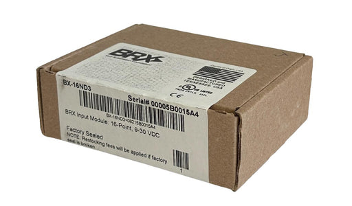 NEW SEALED AUTOMATION DIRECT BRX BX-16ND3 / BX16ND3 16-PT INPUT MODULE 9-30VDC
