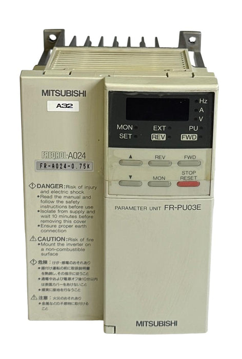 MITSUBISHI FR-A024-0.75K / FRA024075K FREQROL-A024 INVERTER FR-PU03E PARAMETER