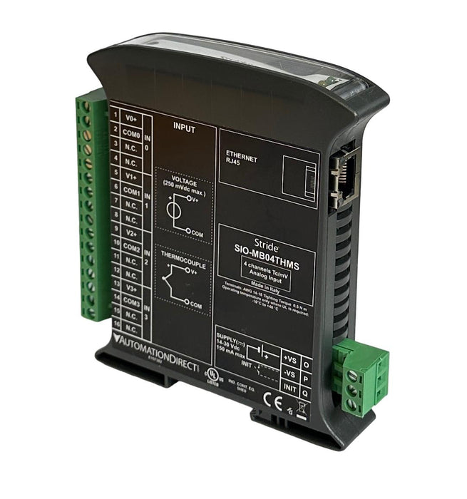 NEW AUTOMATION DIRECT STRIDE SIO-MB04THMS / SIOMB04THMS 4-CHNL TC/IN MODULE ENet