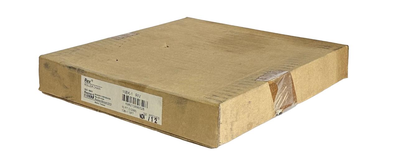 NEW REXNORD 10BK-1 RIV Rex ROLLER CHAIN 10B-1 10FT (3.05M) 10BK1 192 PITCHES