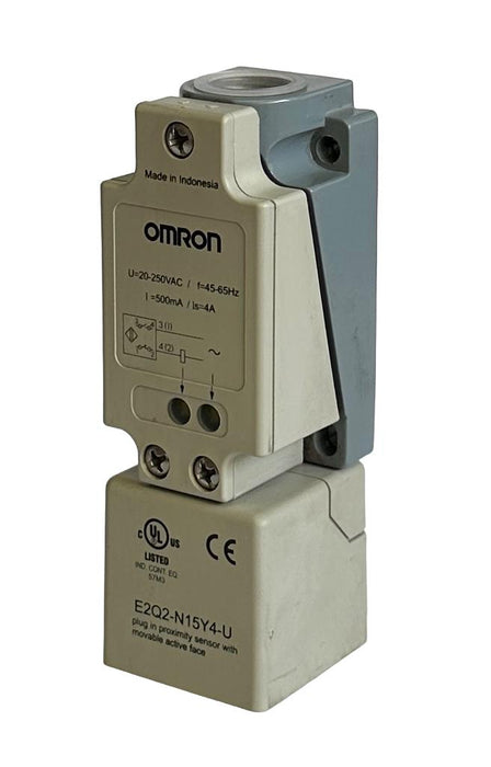 NEW OMRON E2Q2-N15Y4-U / E2Q2N15Y4U PLUG-IN PROXIMITY SENSOR 20-250VAC 500mA