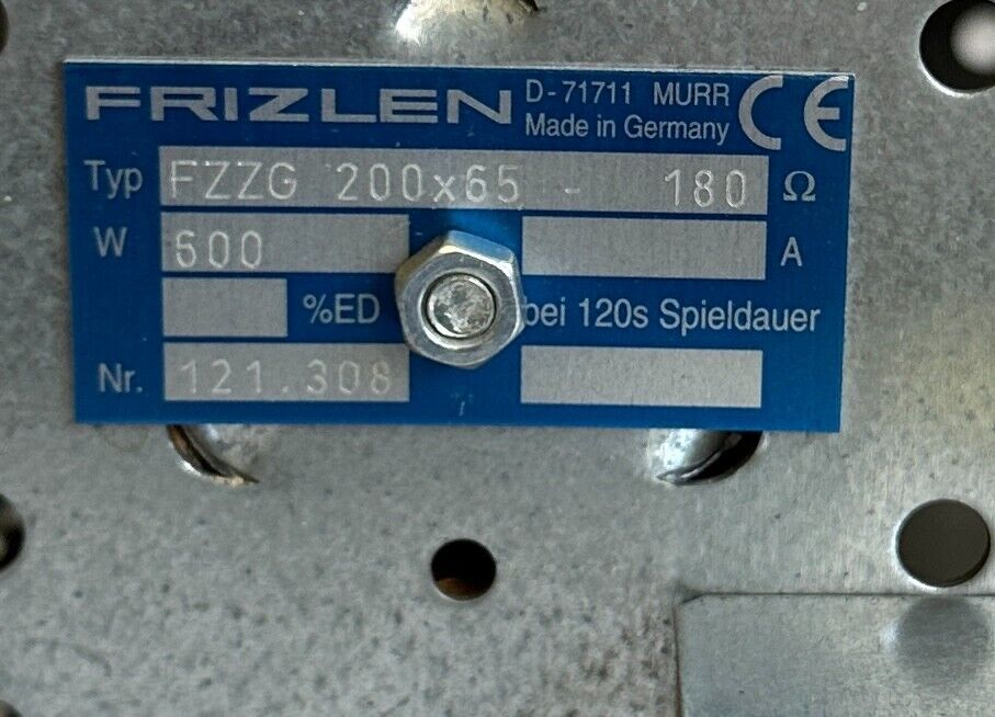 FRIZLEN FZZG 200x65-180 / FZZG200x65180 BRAKING RESISTOR / TERMINAL BOX 600W