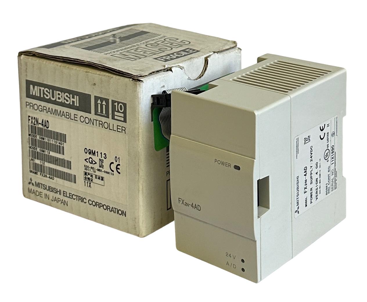 NEW MITSUBISHI FX2N-4AD / FX2N4AD MELSEC SPECIAL FUNCTION ANALOG BLOCK 24VDC