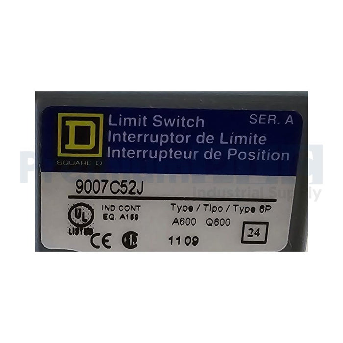 NEW SQUARE D 9007C52J SER. A HEAVY DUTY 9007 LIMIT SWITCH BODY ONLY (READ)