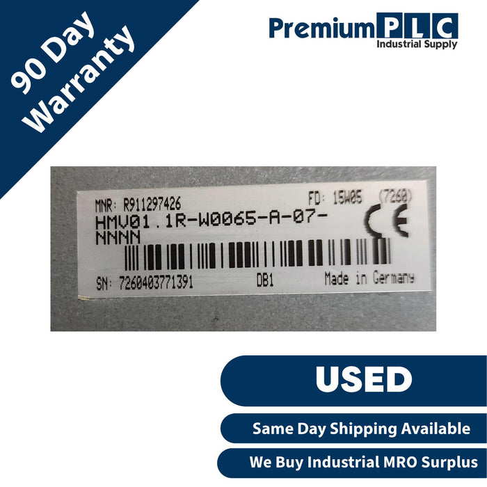 BOSCH REXROTH INDRAMAT HMV01.1R-W0065-A-07-NNNN POWER SUPPLY 65kW R911297426