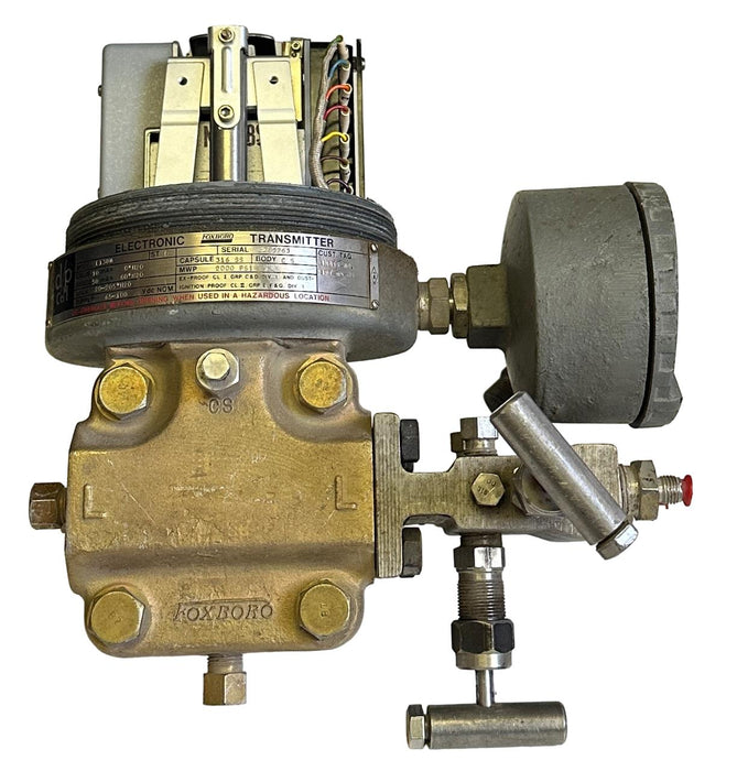 FOXBORO E13DM ELECTRONIC PRESSURE TRANSMITTER 65-100VDC 2000PSI 316SS CS BODY