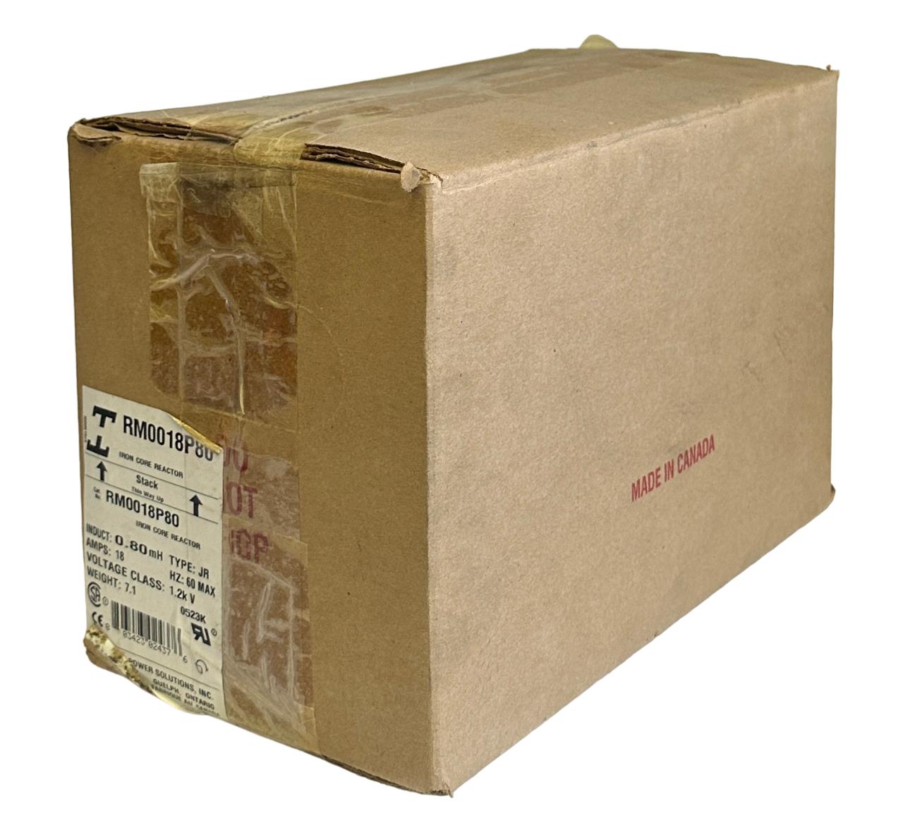 NEW HAMMOND POWER SOLUTIONS RM0018P80 IRON CORE LINE REACTOR 18A 1.2kV 60Hz JR