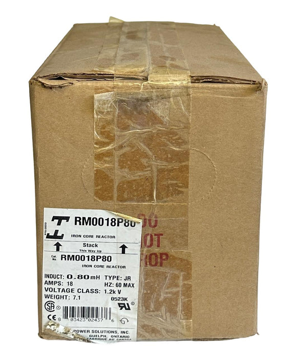 NEW HAMMOND POWER SOLUTIONS RM0018P80 IRON CORE LINE REACTOR 18A 1.2kV 60Hz JR
