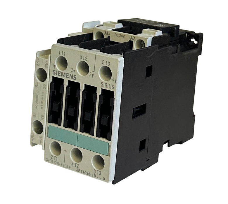 SIEMENS 3RT1026-1BB40 / 3RT10261BB40 SIRIUS CONTACTOR 3-POLE 24VDC 3RH1921-1DA11