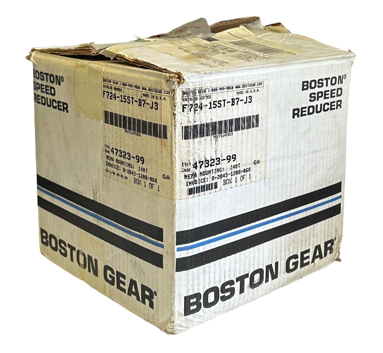 NEW BOSTON GEAR F724-15ST-B7-J3 / F72415STB7J3 WORM GEAR REDUCER 15:1 RATIO