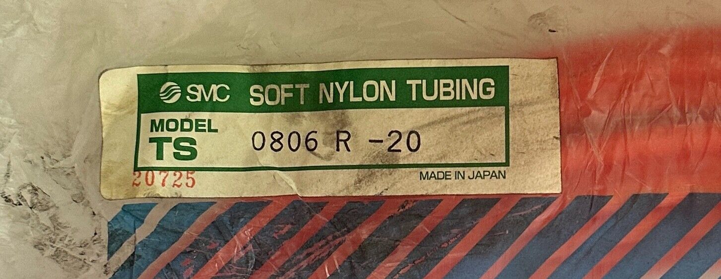 NEW SMC TS0806R-20 / TS0806R20 MODEL TS SOFT NYLON TUBING 0806R-20 20M ROLL
