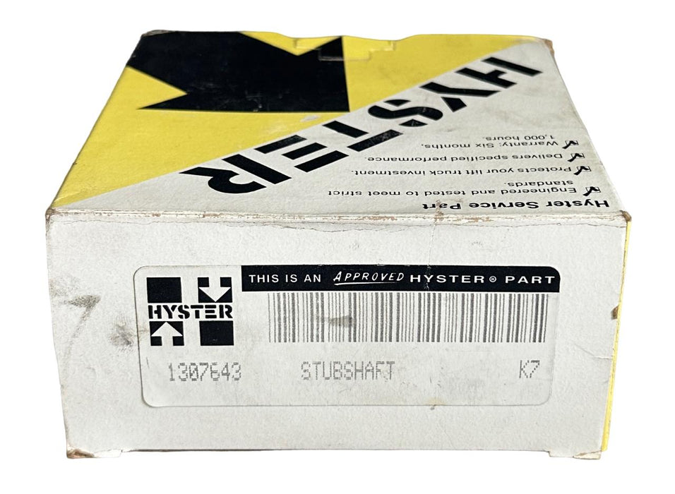NEW HYSTER 1307643 / HY1307643 OEM STUBSHAFT W/ SHEAVE FOR FORKLIFT