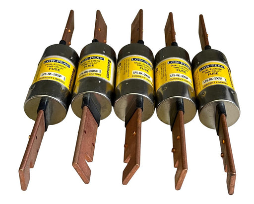 5 BUSSMANN LPS-RK-200SP / LPSRK200SP LOW-PEAK TIME-DELAY FUSES 600VAC/300VDC