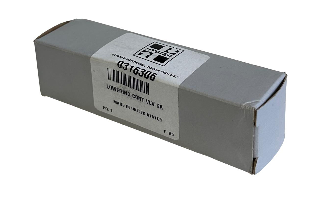 NEW HYSTER 0316306 / HY0316306 OEM LOWERING CONTROL VALVE FOR FORKLIFT