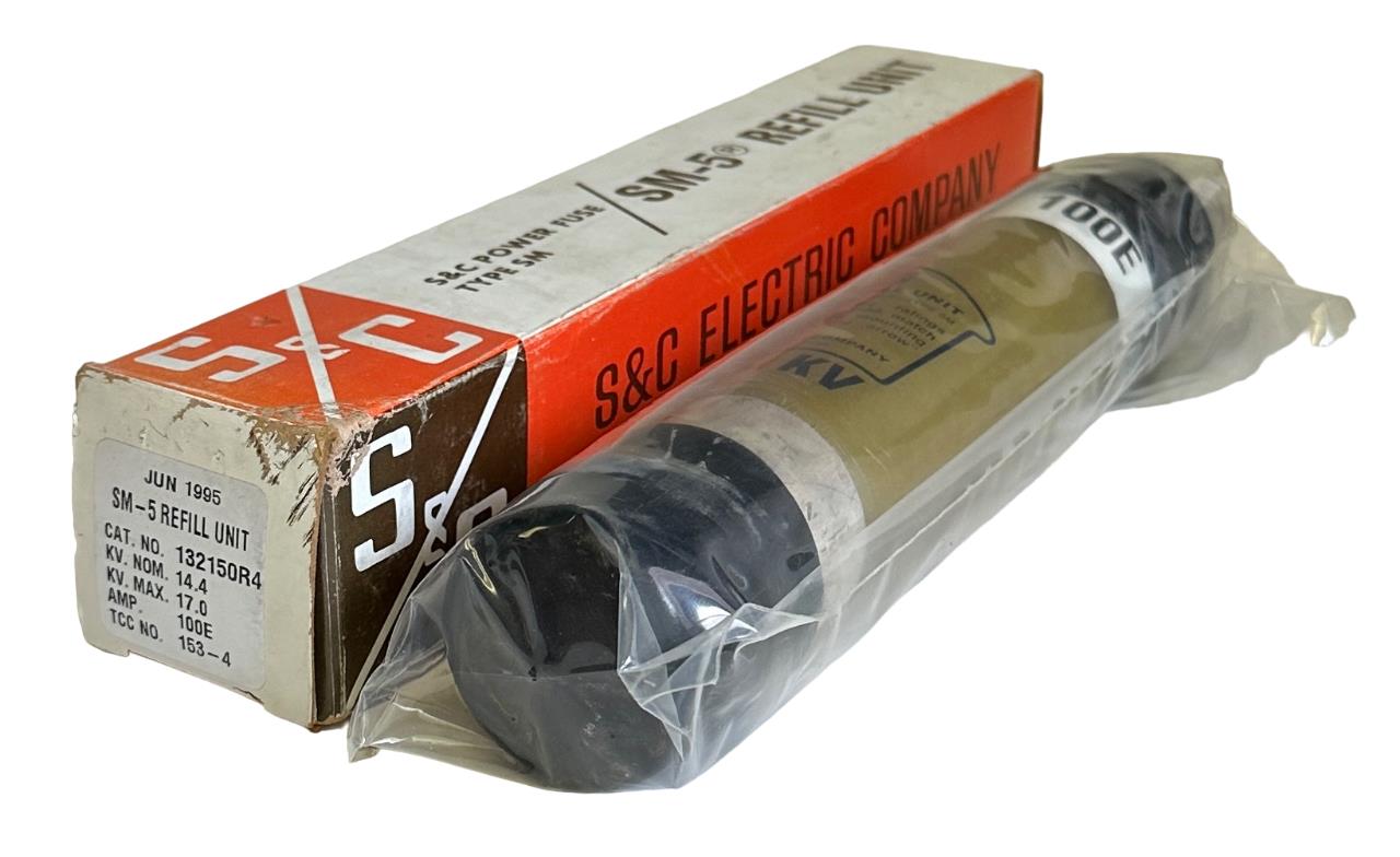NEW S&C 132150R4 / 153-4  SM-5 POWER FUSE REFILL UNIT 100E 17KV MAX 14.4KV NOM