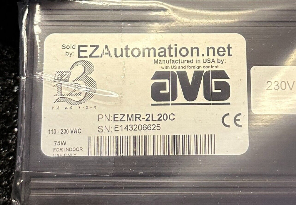 NEW EZAUTOMATION AVG EZMR-2L20C / EZMR2L20C EZ SERIES MARQUEE 100-230VAC 75W